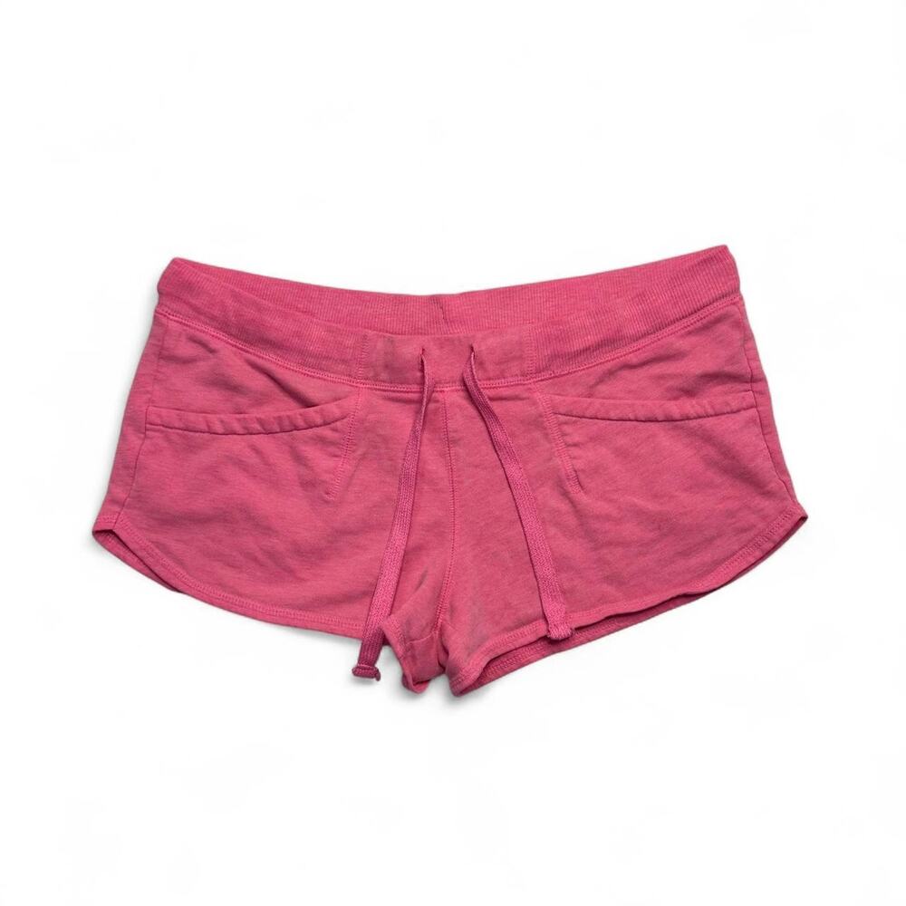 Y2K pink cotton low rise micro shorts size M